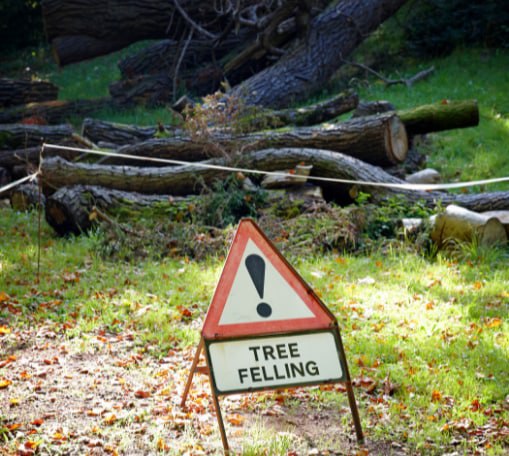 This is a photo of tree felling being carried out in Rochester. All works are being undertaken by Rochester Tree Surgeons